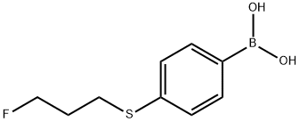 4-(3-Fluoro-propylsulfanyl)-benzeneboronic acid
 Struktur