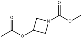 1-Azetidinecarboxylic  acid,  3-(acetyloxy)-,  methyl  ester Struktur