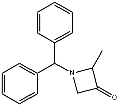 1-Diphenylmethyl-2-methyl-3-azetidone Struktur