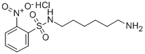 1-AMINO-6-(2-NITROBENZENESULFONAMIDO)HEXANE HYDROCHLORIDE Struktur