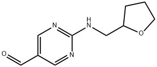 2-[(TETRAHYDROFURAN-2-YLMETHYL)AMINO]PYRIMIDINE-5-CARBALDEHYDE Struktur