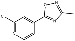 2-CHLORO-4-(3-METHYL-1,2,4-OXADIAZOL-5-YL)PYRIDINE Struktur