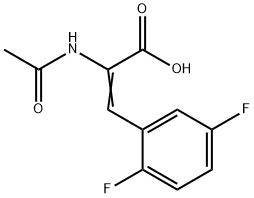 2-ACETYLAMINO-3-(2,5-DIFLUOROPHENYL)ACRYLIC ACID Struktur