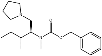 (S)-1-PYRROLIDIN-2-ISOBUTYL-2-(N-CBZ-N-METHYL)AMINO-ETHANE Struktur