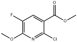 Methyl 2-chloro-5-fluoro-6-methoxynicotinate Struktur