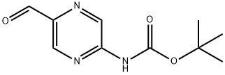 tert-Butyl (5-formylpyrazin-2-yl)carbamate, 2-[(tert-Butoxycarbonyl)amino]-5-formylpyrazine Struktur