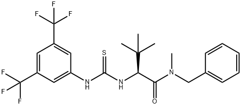 (2S)-2-[[[[3,5-Bis(trifluoromethyl)phenyl]amino]thioxomethyl]amino]-N-3,3-trimethyl-N-(phenylmethyl)butanamide Struktur