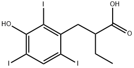 ALPHA-ETHYL-3-HYDROXY-2,4,6-TRIIODOHYDROCINNAMIC ACID Struktur