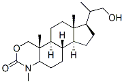 20-(hydroxymethyl)-4-methyl-4-aza-2-oxapregnan-3-one Struktur