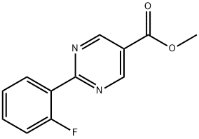 2-(2-Fluorophenyl)pyrimidine-5-carboxylic acid methyl ester Struktur