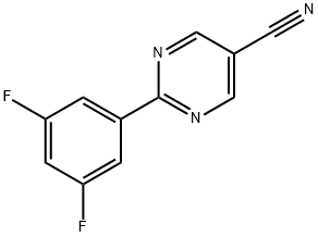 2-(3,5-Difluoro-phenyl)-pyrimidine-5-carbonitrile Struktur