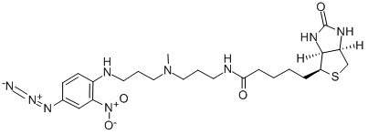 N-(4-AZIDO-2-NITROPHENYL)-N'-(3-BIOTINYLAMINO-PROPYL)-N'-METHYL-1,3-PROPANEDIAMINE ACETATE SALT Struktur