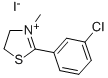 Thiazolium, 4,5-dihydro-2-(3-chlorophenyl)-3-methyl-, iodide Struktur