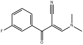 (E)-3-(DIMETHYLAMINO)-2-(3-FLUOROBENZOYL)ACRYLONITRILE Struktur