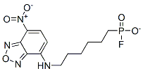 (7-nitrobenz-2-oxa-1,3-diazol-4-yl)aminopentylmethylphosphonofluoridate Struktur