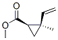 Cyclopropanecarboxylic acid, 2-ethenyl-2-methyl-, methyl ester, trans- (9CI) Struktur