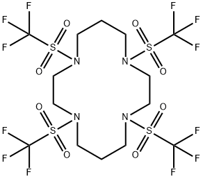 1,4,8,11-Tetraazacyclotetradecane, 1,4,8,11-tetrakis[(trifluoroMethyl)sulfonyl]- Struktur