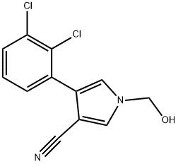 4-(2,3-DICHLOROPHENYL)-1-(HYDROXYMETHYL)-1H-PYRROLE-3-CARBONITRILE Struktur