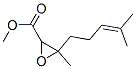 methyl 3-methyl-3-(4-methylpent-3-enyl)oxirane-2-carboxylate Struktur