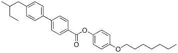 4'-(2-Methylbutyl)-1,1'-biphenyl-4-carboxylic acid 4-heptyloxyphenyl ester Struktur