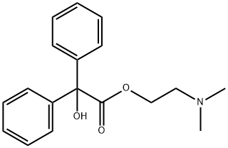 2-(dimethylamino)ethyl phenylglycolate Struktur