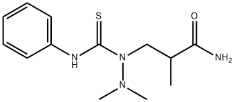 3-(2,2-Dimethyl-1-phenylthiocarbamoylhydrazino)-2-methylpropionamide Struktur