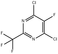 4,6-Dichloro-5-fluoro-2-(trifluoromethyl) pyrimidine Struktur