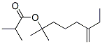 1,1-dimethyl-5-methyleneheptyl isobutyrate  Struktur