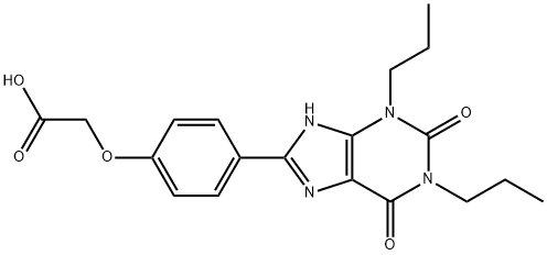 8-(4-carboxymethyloxy)phenyl-1,3-dipropylxanthine Struktur