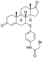 7-(4'-bromoacetamido)phenylthio-4-androstene-3,17-dione Struktur