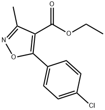 4-Isoxazolecarboxylic acid, 5-(4-chlorophenyl)-3-Methyl-, ethyl Struktur