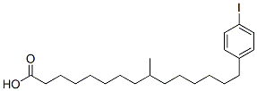 4-iodophenyl-9-methylpentadecanoic acid Struktur