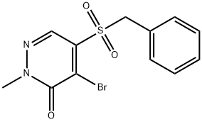 5-(BENZYLSULFONYL)-4-BROMO-2-METHYL-2,3-DIHYDROPYRIDAZIN-3-ONE Struktur