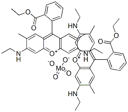 Xanthylium, 9-[2-(ethoxycarbonyl)phenyl]-3,6-bis(ethylamino)-2,7-dimethyl-, molybdate Struktur