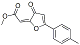 methyl (2E)-2-[5-(4-methylphenyl)-3-oxo-2-furylidene]acetate Struktur