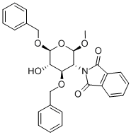 Methyl 3,6-Di-O-benzyl-2-deoxy-2-N-phthalimido-b-D-glucopyranoside Struktur