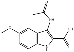 3-ACETYLAMINO-5-METHOXY-1H-INDOLE-2-CARBOXYLIC ACID Struktur