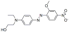 2-[ethyl[4-[(2-methoxy-4-nitrophenyl)azo]phenyl]amino]ethanol Struktur