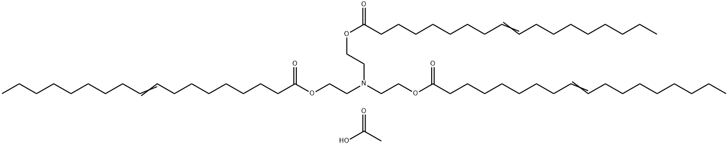 tris[2-(octadec-9-enoyloxy)ethyl]ammonium acetate Struktur