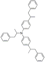 alpha-methyl-N,N-bis[4-(1-methyl-2-phenylethyl)phenyl]phenethylamine Struktur