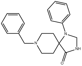 8-benzyl-1-phenyl-1,3,8-triazaspiro[4,5]decan-4-one  Struktur