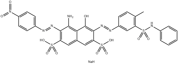 disodium 4-amino-5-hydroxy-6-[[4-methyl-3-[(phenylamino)sulphonyl]phenyl]azo]-3-[(4-nitrophenyl)azo]naphthalene-2,7-disulphonate Struktur