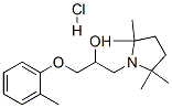 2,2,5,5-tetramethyl-alpha-[(2-methylphenoxy)methyl]pyrrolidine-1-ethanol hydrochloride Struktur