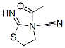 2-Thiazolidinimine, 3-acetyl-N-cyano- (9CI) Struktur