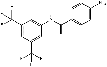 4-Amino-N-[3,5-bis(trifluoromethyl)phenyl]benzamide Struktur