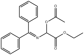 2-ACETOXY-N-(DIPHENYLMETHYLENE)GLYCINE ETHYL ESTER Struktur