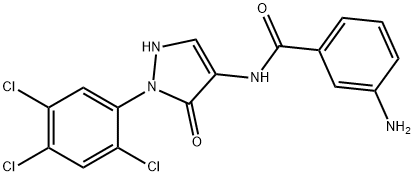 3-amino-N-[2,5-dihydro-5-oxo-1-(2,4,5-trichlorophenyl)-1H-pyrazol-4-yl]benzamide Struktur