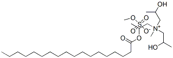 bis(2-hydroxypropyl)methyl-2-[(1-oxooctadecyl)oxy]propylammonium methyl sulphate  Struktur