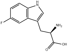 (R)-2-AMINO-3-(5-FLUORO-1H-INDOL-3-YL)-PROPIONIC ACID Struktur