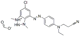 6-chloro-4-[[4-[(2-cyanoethyl)ethylamino]phenyl]azo]-1,3-dimethyl-1H-benzotriazolium formate Struktur